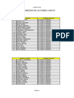 Listas Comedor Octubre A Mayo