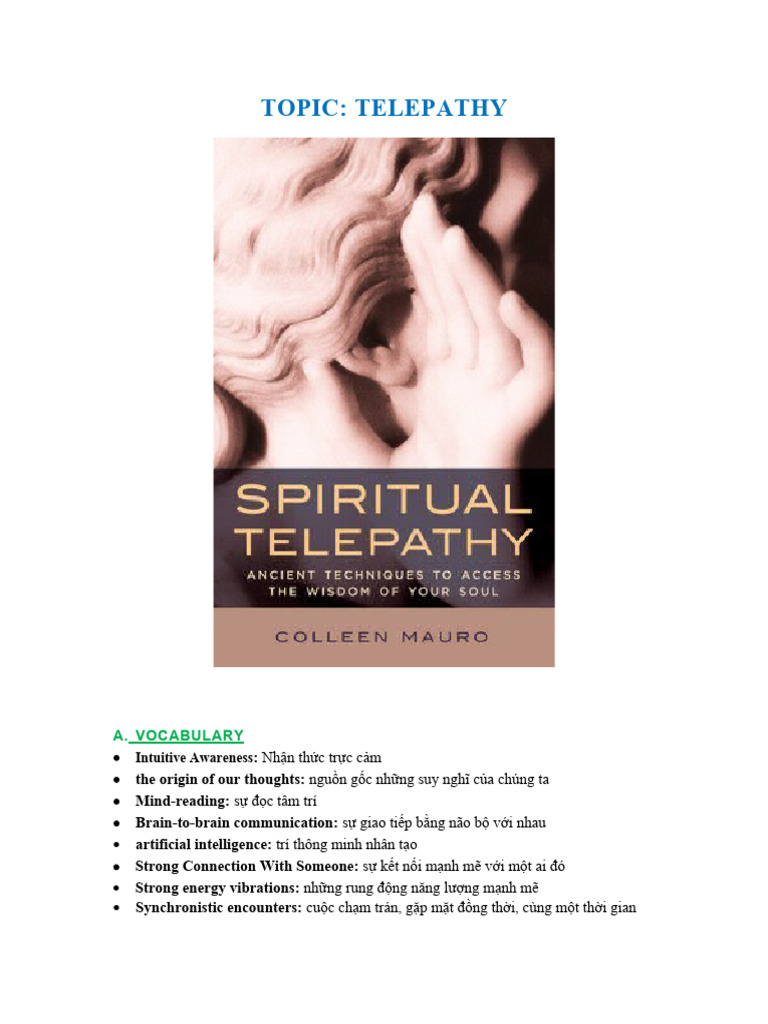 Understanding Telepathy and Its Signs | PDF