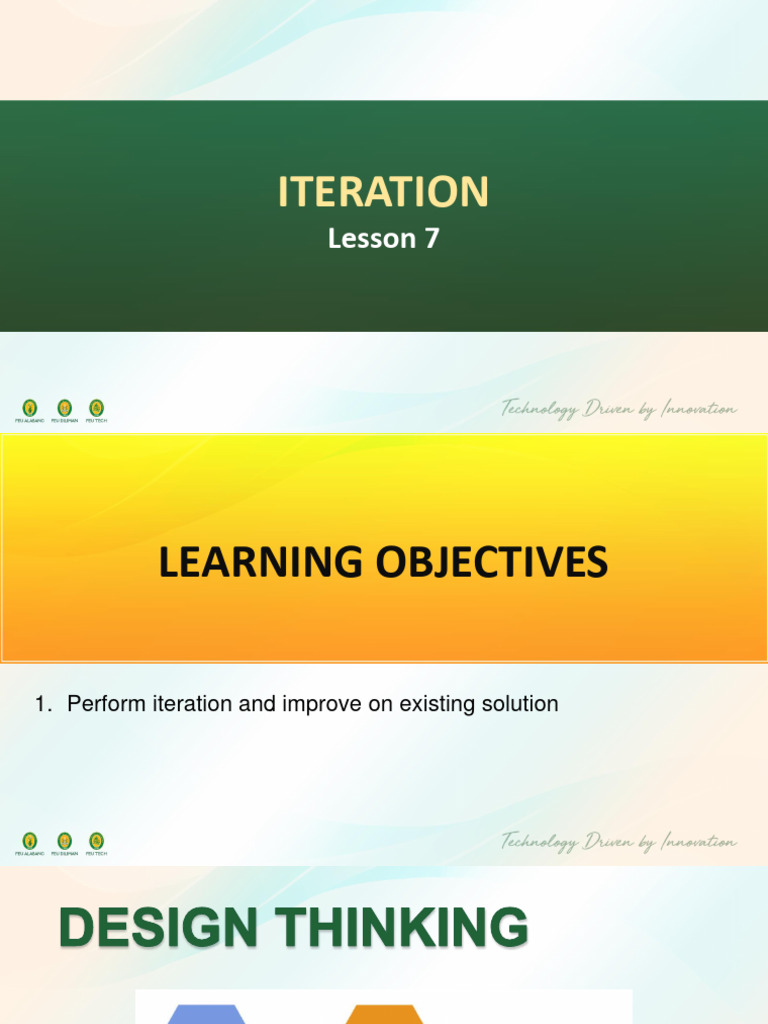 Lesson 7 - Iteration | PDF