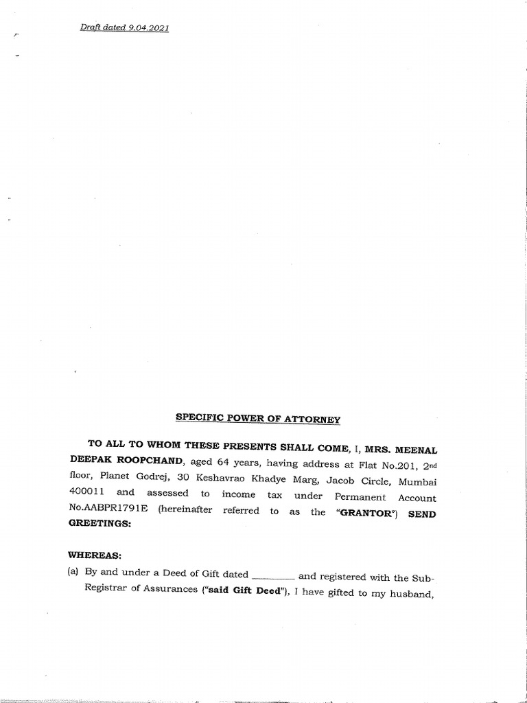 Specific POA PDF