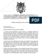 Carta Encíclica Supremi Apostolatus Officio Do Papa Leão Xiii