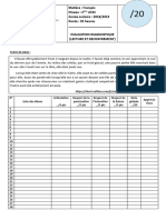 Evaluation Diagnostique 2asc 2018-2019