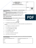 PRUEBA ESCRITA MATEMÁTICAS 2 Segundo Semestre