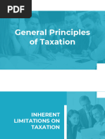 General Principles of Taxation (Cont'd)