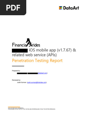5ed571621debd1341fe35df1 Native Application PenetrationTesting Report Example Redacted