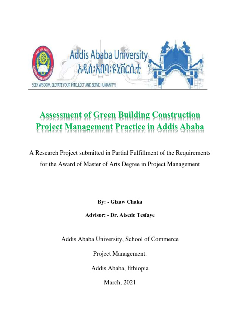 Green Building Project Management in Addis | PDF | Green Building ...