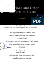 Solutions & Other Uniform Mixtures