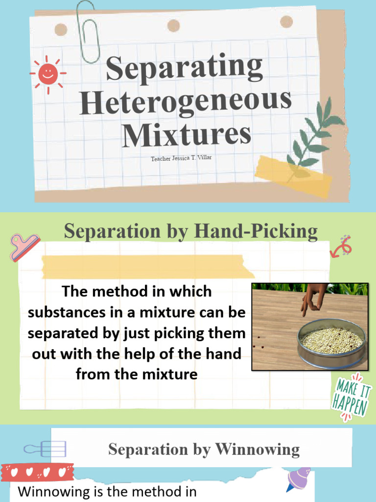 Separation Heterogeneous Mixtures PDF Filtration Mixture