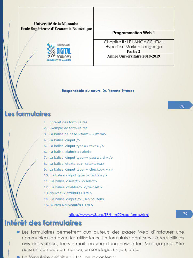 Formulaires HTML : Balises et Utilisation | PDF | Html | Langage de ...