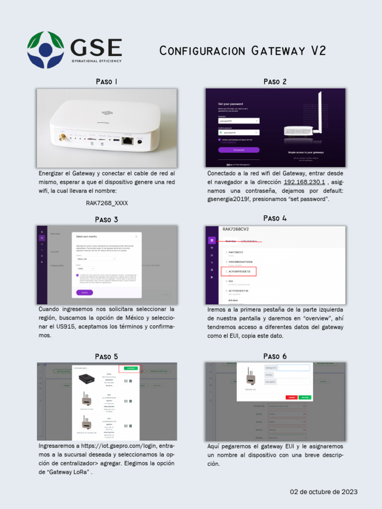Guía de Configuración del Gateway RAK7268 | PDF | Arquitectura de ...