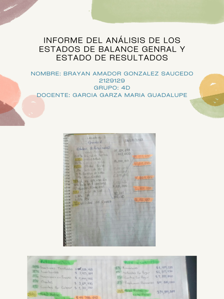 Evidencia 2 de Analisis de Estados Financieros | PDF