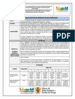 Programa de Gestión de Resisuos Especiales