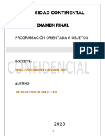 Jhonn Pinedo Marcelo Examen Final Programacion
