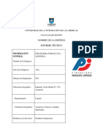 Ficha para INFORME TÉCNICO Visitas o Diagnóstico Empresarial