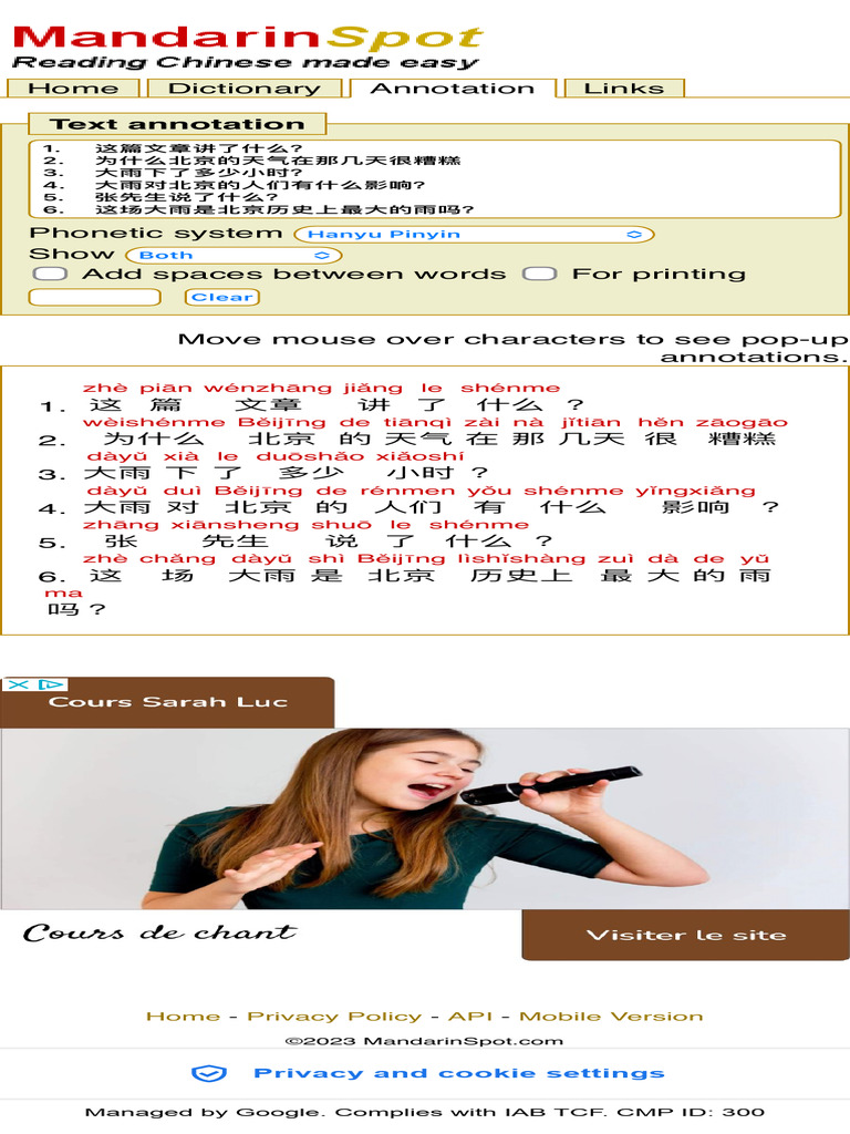 Chinese Text Annotation MandarinSpot 3 PDF