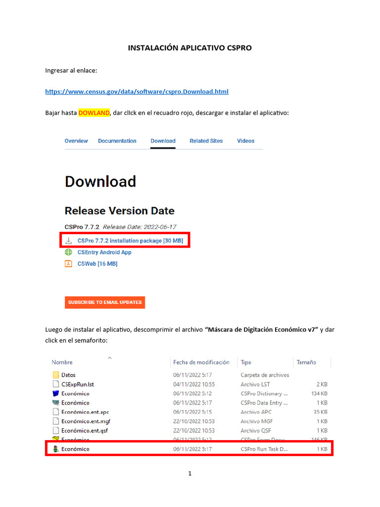 Guía de Instalación de CSPro | PDF
