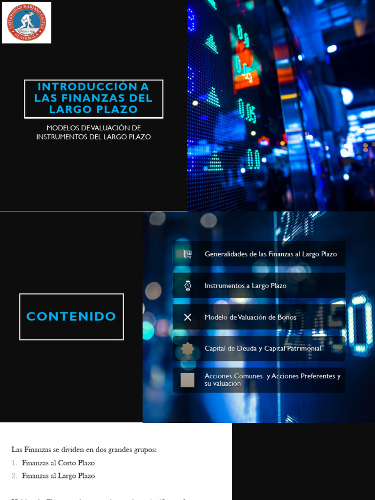 Introducción a Finanzas a Largo Plazo | PDF | Finanzas y dinero