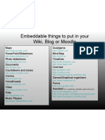 Embeddable Things To Put in Your Wiki Blog or Moodle