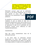 La Estimación Puntual y La Estimación de Intervalo