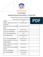 Calendario de Exames III Ano 2023