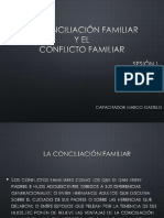 LA CONCILIACION FAMILIAR Y EL CONFLICTO FAMILIAR SESION I