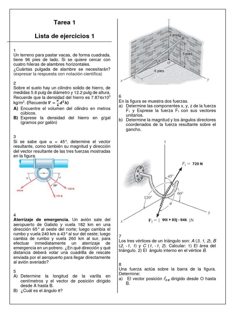 Tarea 1. Lista de Ejercicios 1 | PDF | Ciencia y matemáticas
