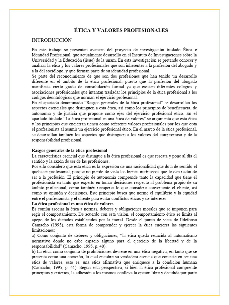 ética Y Valores Profesionales Pdf