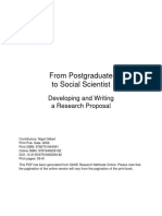 Developing and Writing A Research Proposal