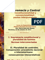 María Gabriela Abalos - Supremacía y Controles de Constitucionalidad y de Convencionalidad - 2017
