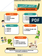 Jadwal Pelajaran MD TA An Nuur