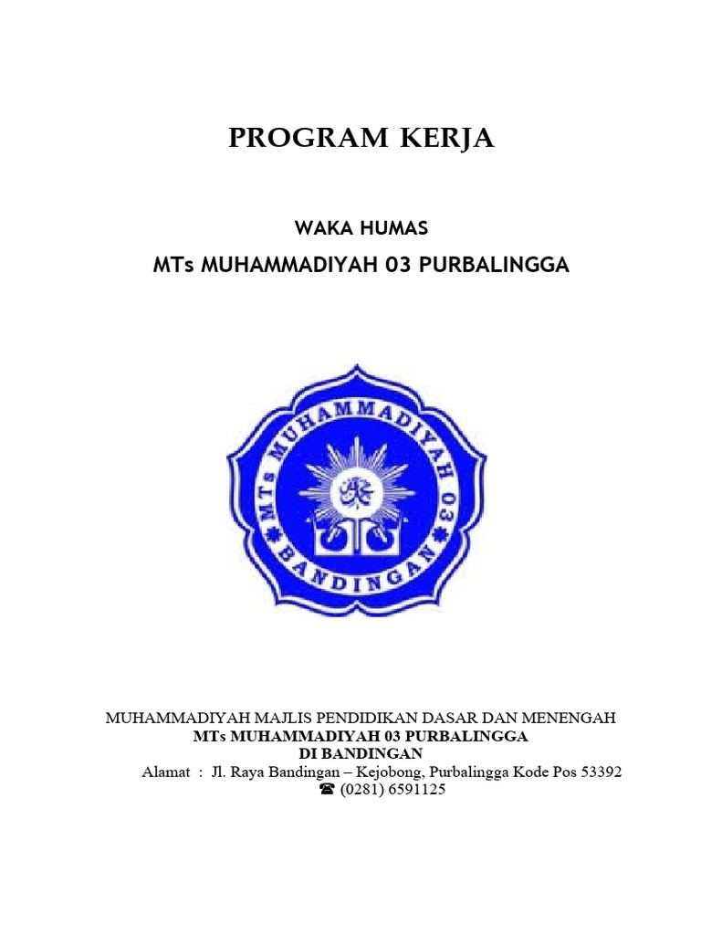 Program Kerja Waka Humas MTs 03 Purbalingga | PDF | Kesehatan Holistik
