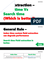 Field Extraction Index Time Vs Search Time