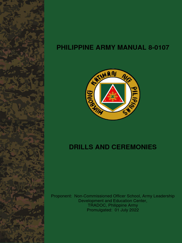 Philippine Army Drills Manual 8-0107 | PDF | Military | Military Science