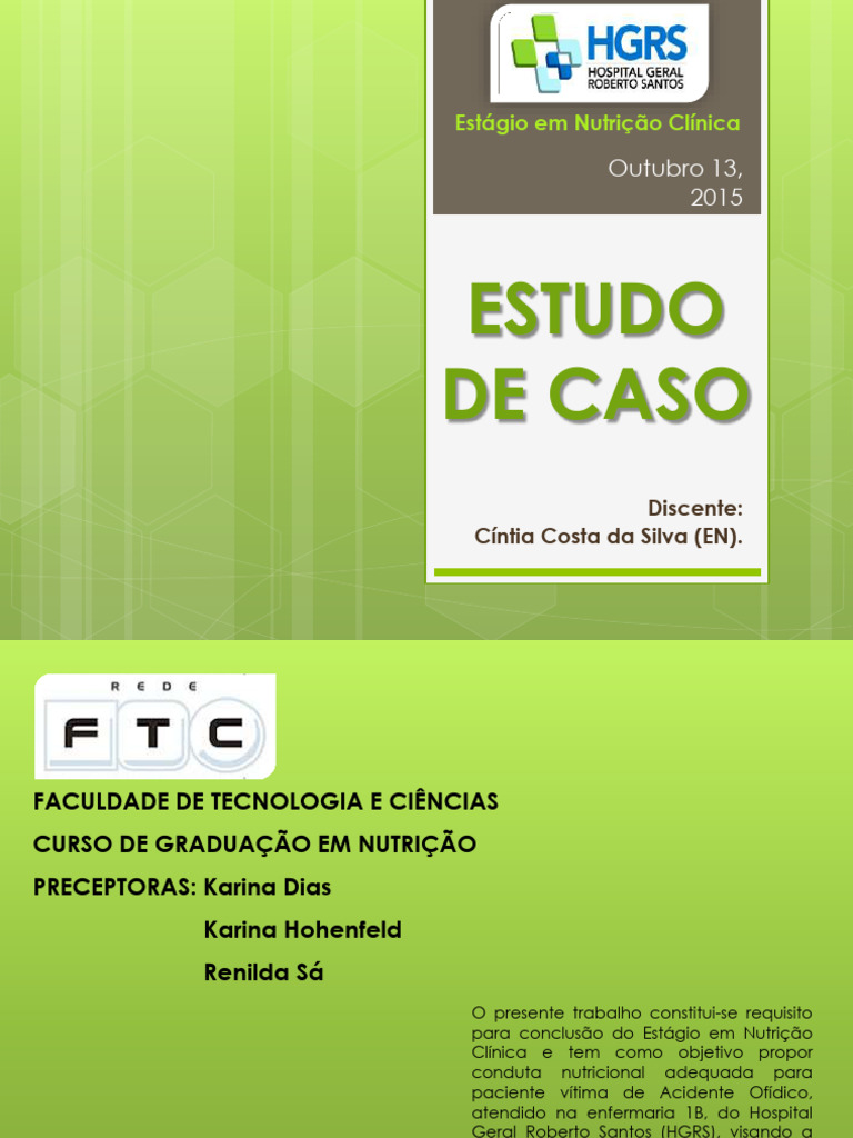 Estudo De Caso Nutrição Download Grátis Pdf Alimentos Magnésio