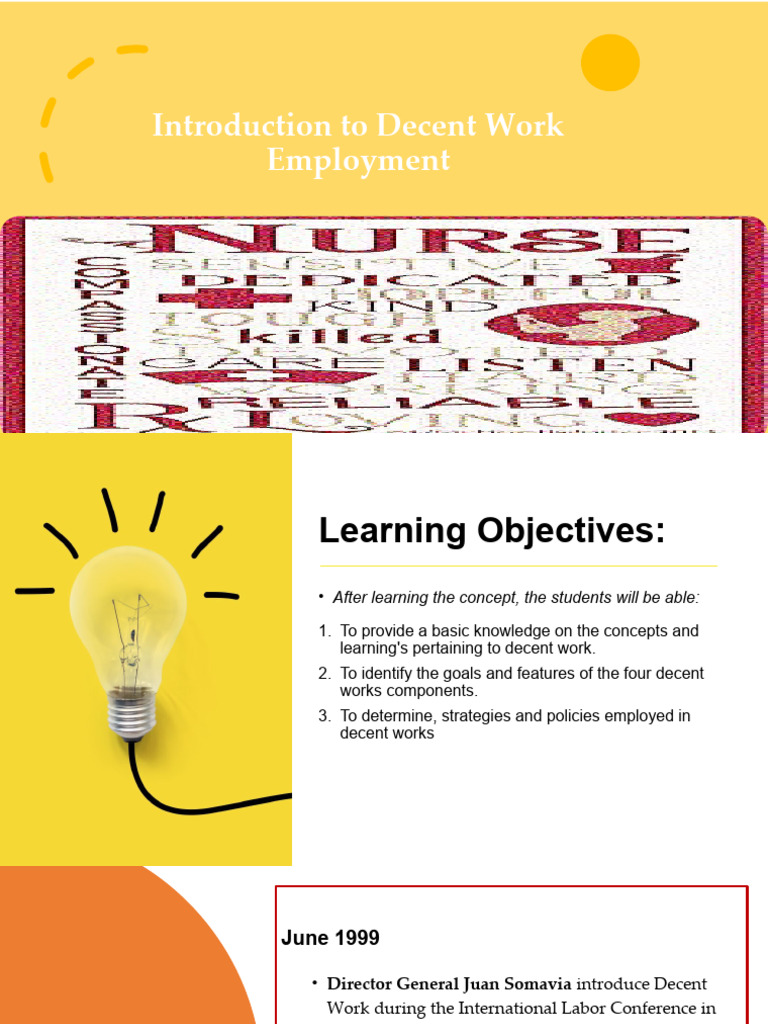 Understanding Decent Work Principles | PDF