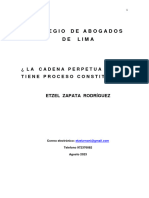 Cadena Perpetua Tambien Tiene Proceso Constitucional - Etzel Zapata Rodriguez - Cal 29-8-2023