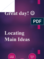 Locating The Main Ideas