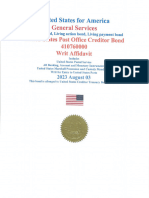 United States Post Office Creditor Bond 410760000 & Writ of Execution