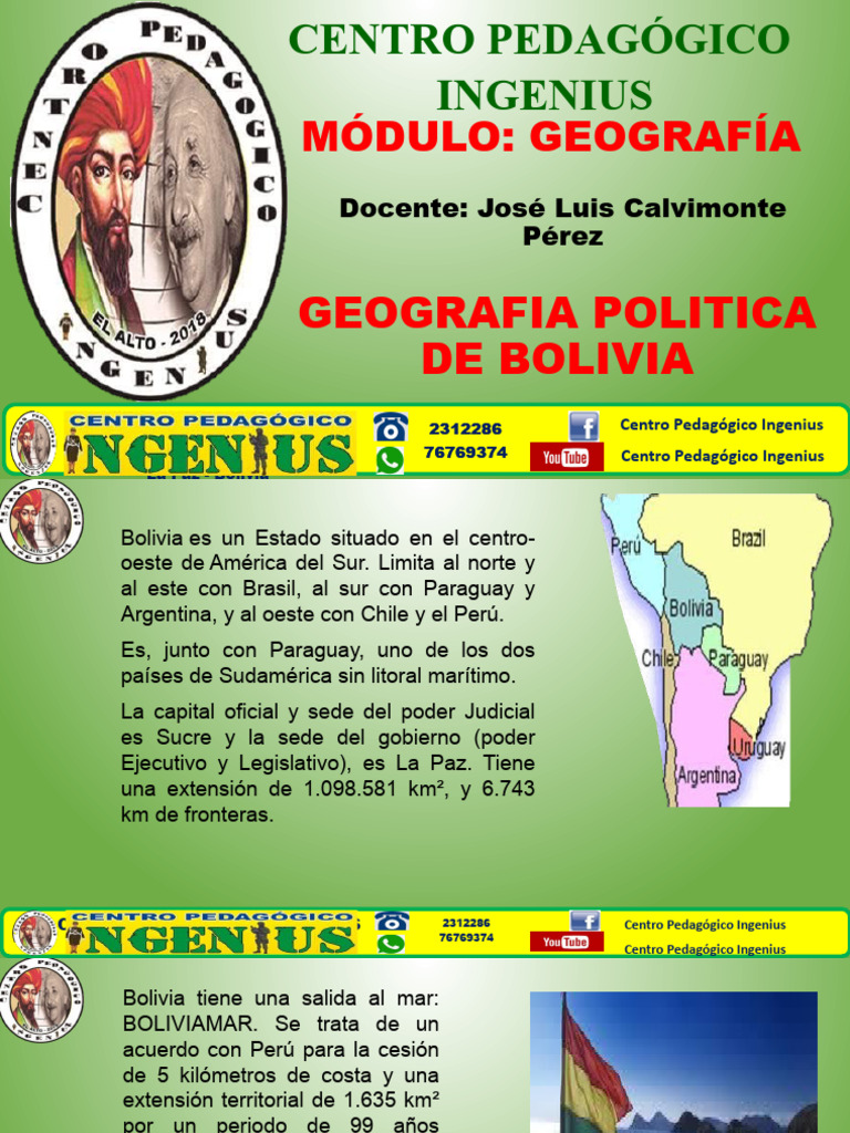 Geografia Politica de Bolivia | PDF | Bolivia | América del Sur