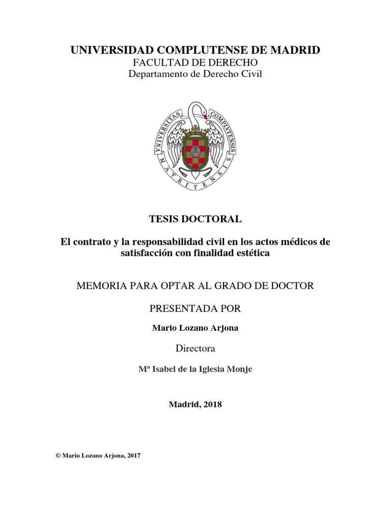 Докторский тезис Испания | Descargar gratis PDF | Jurisdiccion | Danos ...