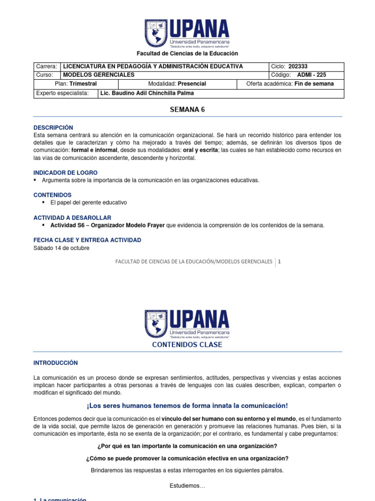 S6 - Modelos Gerenciales | PDF