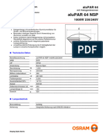 Alupar 64 NSP 1000w 230240v Technisches Datenblatt D