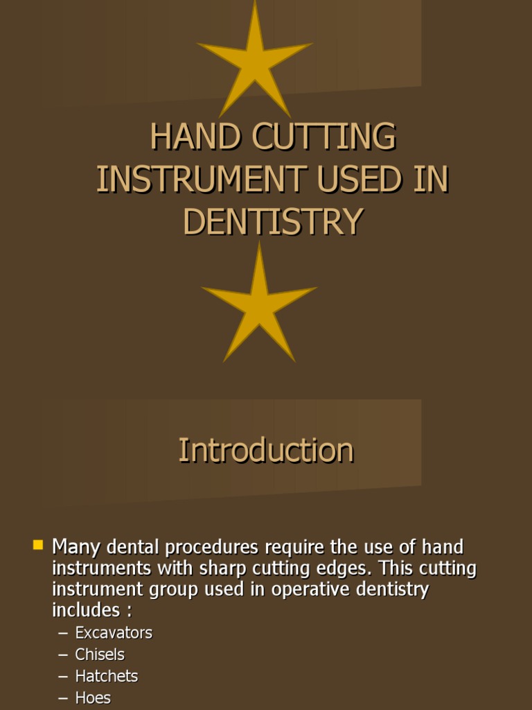 Hand Cutting Instrument Used in Dentistry Blade Dentistry