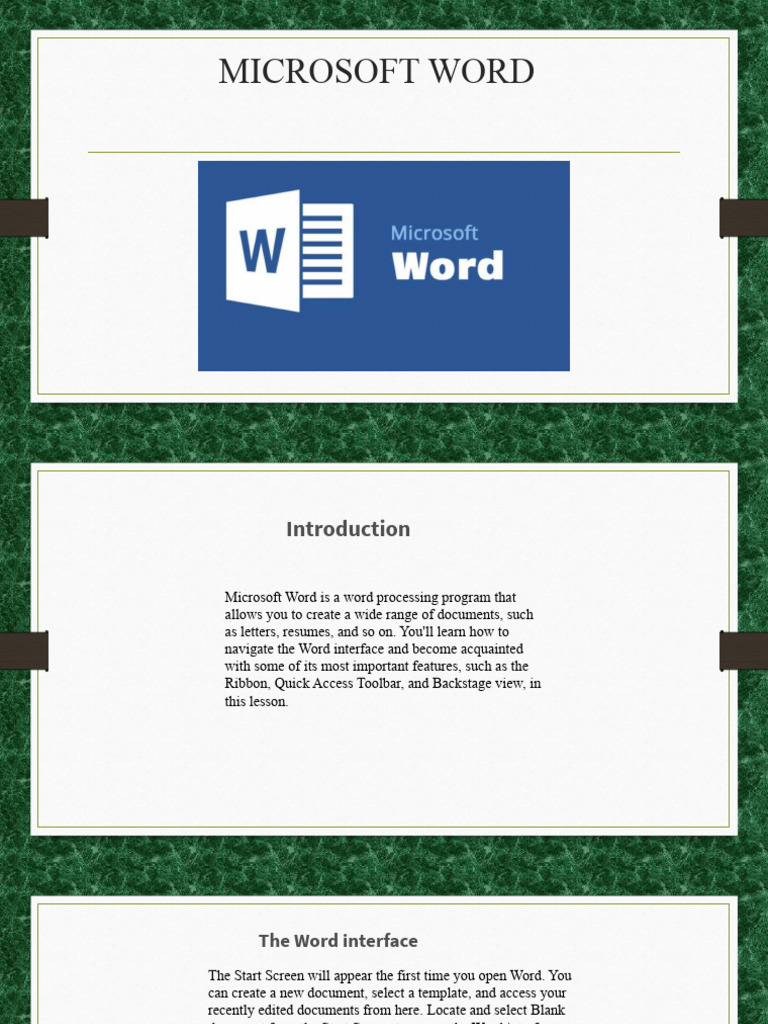 Microsoft word tutorial pdf