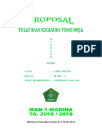 Proposal Pelatihan Tenis Meja