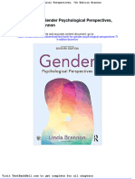 Test Bank For Gender Psychological Perspectives 7th Edition Brannon