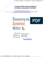 Discovering The Scientist Within Research Methods in Psychology 1st Edition Lewandowski Test Bank