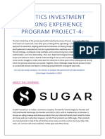 Finlatics Investment Banking Experience Program Project