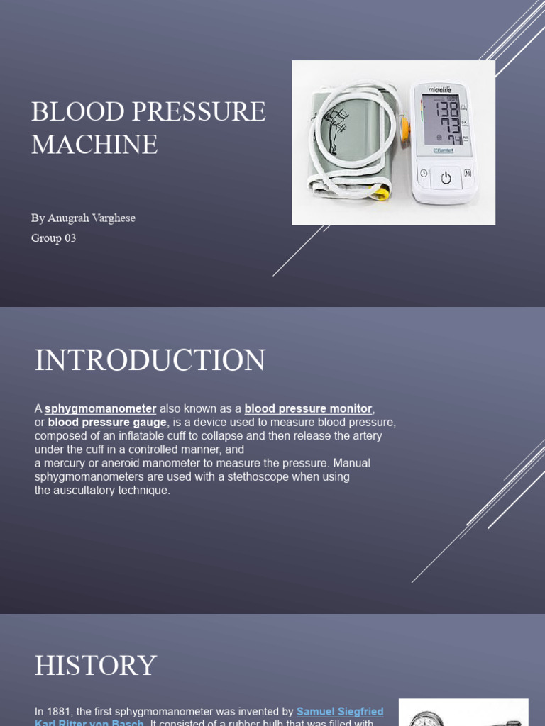 Blood Pressure Machine | PDF
