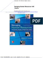 Test Bank For Managing Human Resources 10th Edition Wayne Cascio